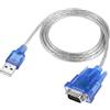 YACSEJAO Cavo Seriale USB a RS232 DB9 9 Pin Convertitore Maschio - Adattatore per Windows 11 10 8 7, Mac e Linux