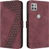 OKZone Cover per Motorola Moto G 5G/One 5G Ace/One 5G UW Ace, Custodia a Libro in Pelle Protettiva Folio Portafoglio con Chiusura Magnetica e Slot per Carte Wallet Case Flip Cover (Rosso)