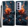 PHINIENLAND Cover per Xiaomi Redmi 15 4G / 5G Case PU Pelle Custodia [Kickstand] [Chiusura magnetica] [Slot per Schede], Portafoglio Flip Custodia per Redmi 15,Fiamma