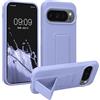 kwmobile 1x Custodia Compatibile con Google Pixel 10 / Pixel 10 PRO - Cover Supporto Dita - Back Case per Smartphone - Protezione Gommata Lavanda