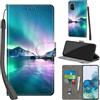 PHINIENLAND Cover per Samsung Galaxy S20 Plus PU Pelle Custodia Flip Aurora