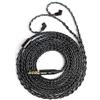 H HIFIHEAR KBEAR ST12 Plus 8 Core 4N OFC - Cavo IEM lungo 2 pin da incasso per cuffie HiFi, per cuffie HiFi KZ ZS10 PRO/ZSN PRO X/CCA CRA (nero, QDC, 3,5 mm)