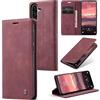 Sojlecyu Cover per Samsung Galaxy A56 5G Custodia, a Libro Portafoglio in Premium Pelle PU Porta Carte Flip Case Supporto Protezione Case Cover per Samsung Galaxy A56 5G, Vino Rosso
