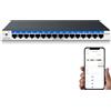 Goalake Switch di rete gestiti 16 porte Gigabit Ethernet LAN Switch, cloud management plug-and-play, alloggiamento in metallo, funzionamento silenzioso