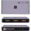 MMOBIEL Commutatore HDMI 4K@60Hz - Commutatore HDMI bidirezionale 2 in 1 out - Splitter HDR, 3D - per TV, monitor ecc. - Compatibile con Apple TV, Xbox ecc. 1 display alla volta - Alluminio