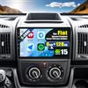 CAMECHO Android15 6+128GB Autoradio per Fiat Ducato 3 Peugeot Boxer 2 Citroen Jumper 2 2011-2022, CarPlay/Android Auto Wireless, 9 HD IPS, CANBUS, DSP, Plug&Play, GPS RDS BT, Telecamera AHD inclusa