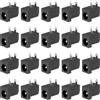 PATIKIL 5.5x2.5mm CC Alimentazione Connettore 20 Pacco 3 Pin PCB Montaggio Femmina Spina Jack