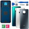Eonpam Scocca Vetro Posteriore Sostituzione per Xiaomi Redmi Note 9S Originale Back Cover Coperchio Copribatteria+Kit di Riparazione(Grigio)