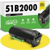 callmenew 51B2000 - Toner compatibile con lexmark 51b2000 (nero, 2500 pagine) - Smart Chip, ricambio per lexmark mb2236adw & b2236dw - Confezione da 1