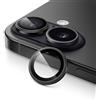 JETech Pellicola Fotocamera per iPhone 16 6,1 Pollici e iPhone 16 Plus 6,7 Pollici, Vestibilità Invisibile 1:1, 9H Vetro Temperato Cover Anello Individuale in Metallo, 1 Set (Nero)