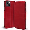 Verco Case per Apple iPhone 13 Mini Custodia, Cover a Libro Pelle PU per iPhone 13 Mini Custodia Premio Booklet Protettiva, Rosso