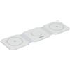 Dudùu - Fold Tappetino di ricarica 3 in 1 Pieghevole - Ricarica Qi per Smartphone, Smartwatch IOS e Auricolari, Stazione di Ricarica Portatile, Fast Charge 15W, Design Compatto da Viaggio (Bianco)