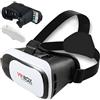 Retoo Occhiali VR 3D Visore di Realtà Virtuale per Giochi, Film su Smartphone da 3,5-6,3 Pollici con Telecomando e visore a 360°, Occhiali visori VR compatibili con Android, iPhone, Samsung, Moto, LG