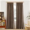 PONY DANCE Tende Lino per Soggiorno con Fettuccia Tende per Salotto Eleganti Filtraggio Luce e Privacy Curtains Semitrasparenti Camera da Letto 2 Pezzi L 140 x A 260 CM, Bruno
