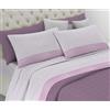 Riad Arredo Set Completo Letto in Flanella 100% Caldo Cotone Antipalline - Completo Lenzuola Morbide - Made In Italy (Pernice Rosa, Matrimoniale)