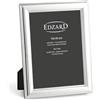 EDZARD Cornice portafoto Siena per foto 13 x 18 cm, placcata in argento, con 2 ganci