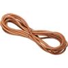 PATIKIL Cordino in Pelle Intrecciata Rotonda, 6mm Cordoncino in Pelle Piatto Piegata Corda di Cuoio per Artigianato, Creazione Gioielli, Collane, Bracciali, Marrone(4ft)