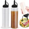 Kezidhp Bottiglia Squeeze di Plastica, 2pcs 250ml Bottiglie per Salse con Tappi Antigoccia, Senza BPA, per Ketchup, Senape, Maionese, Salse Piccanti, Olio d'Oliva