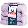 CozyLux Piumone Matrimoniale 220x240 cm per 4 Stagioni, Trapunta Invernale 220 x 240, Piumone Letto in Microfibra 300 g/m², Morbido, Caldo e Traspirante, Lavabile in Lavatrice, 240x220, Lavanda