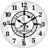 CHGCRAFT 12 Pollici Orologio da Parete con Faro sul Mare Modello di Bussola a Batteria Orologio Decorativo Rotondo Silenzioso e Non Ticchettante per l'ufficio, la Casa e la Cucina
