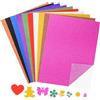 XIAOJING0 10 Fogli Carta Glitterata Adesiva,Colore Casuale 80 g/m²-A4 Autoadesivi Cartoncino Glitterato per Artigianato Fai Da Te Biglietti D'auguri Scrapbooking Decorazione di Natale Feste (21 x 29.7 cm)