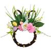 GZGXKJ Ghirlanda Pasquale per Porta con Luci a Corda Ghirlande Pasquali Coniglio in Rattan Decorazione Porta Ingresso Addobbi Pasquali Ghirlanda Primaverile