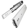 VADANIA Guide per Cassetti 450 mm, Capacità di Carico 120 kg, Guide per Cassetti per Impieghi Gravosi, Estensione Totale, Montaggio Laterale, Argento #A53, 1 Paio