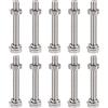 sourcing map Sourcingmap, bulloni a testa esagonale, M6 x 45 mm, viti a testa esagonale, kit di rondelle piatte e di bloccaggio, in acciaio inox 304, bulloni esagonali completamente filettati, 10 set