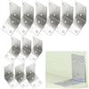 HNJKJEU 12 Pezzi Staffe a l per Legno In Acciaio Inox A Forma di L Connettore Angolare Staffe Angolari 90 Gradi Legno Staffetta Angolare Angolari Metallo per Legno Squadrette Angolari (4,8 x 6,5 x 6,5 cm)