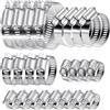 WELHAEPI 20 Pezzi Fascette Metalliche Stringitubo, Fascetta Stringitubo Fissaggio 304 Acciaio Inox, Fascette per Tubi Regolabili per Cavi, Tubazioni Fissaggio, 6-12/13-19/16-25/21-38/27-51mm