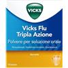 Procter & Gamble Vicks Flu Tripla Azione Soluzione Orale Polvere 10 Buste - Scadenza del prodotto 30/09/2026