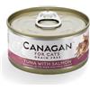 Canagan for Cats Kitten & Adult Grain Free Filetti 75 gr Tonno con salmone - confezione da 12 pezzi - Cibo umido per gatti - 1° ORDINE? 20% di sconto SU BRAND ESCLUSIVI, codice BZR20