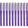 uni-ball UB-157D - Penne a sfera a inchiostro liquido, 0,7 mm, inchiostro viola, confezione da 10