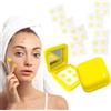 FENQURO 32 Pcs Hydro-Stars Big Yellow, Cerotti per brufoli idrocolloidali, assorbono i fluidi e riducono l'infiammazione, a forma di simpatica stella, vegani e non testati sugli animali