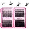 KOLZEMV 632 pezzi ciglia finte Cluster Lashes Kit, kit ciglia per capelli fai da te con ciglia finte, 9-16 mm Mixed Eyelashes fai da te (30-60P)