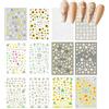 FENQURO 12 Pcs adesivi unghie, stickers unghie nail art, adesivi unghie nail art, adesivi per unghie, Adesivi per Unghie con Fiori, Margherite e Piccoli Fiori, Accessori per Nail Art