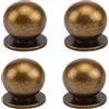 RZDEAL 4 pomelli rotondi da 3,8 cm, in ottone massiccio, per armadietti e cassetti, maniglie da cucina moderne