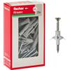 Fischer 25 Tasselli a Farfalla FU con Vite, 8 x 50 mm, per Cartongesso, Pannelli e Muratura