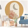 Ambiance Sticker Carta da Parati in Tessuto non Tessuto Affreschi Giganti Preincollati - Estratto Di Notte Di Rodi - Adesivo Decorativo | H90 x L90 cm