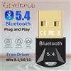 GRWIBEOU Adattatore Bluetooth USB per PC Ricevitore dongle USB Bluetooth 5.4/ 5.3/ 5.1/ 5.0 per altoparlante Mouse Tastiera Trasmettitore audio musicale