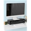 SoBuy Supporto per monitor SoBuy BBF02, supporto per monitor con 2 cassetti, WDH circa. 47x11x18cm
