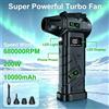 NONE 680000 RPM Ventola Turbo Portatile Pulitore Aria Compressa Potente con Luce LED e Schermo LED Per Auto Neve PC Ricaricabile Senza Fili Silenzioso Ergonomico Pulizia Multifunzione Casa Ufficio Auto