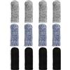 Jecdfs 12 Pezzi di Ditali in Silicone Riutilizzabili, Protezioni per Dita Antiscivolo e Traspiranti, Protezione Resistente ai Tagli per Cucina, Giardinaggio, Scultura - Colori Blu, Nero e Grigio