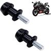 Zuahaly 2 Pezzi Nottolini M8 per Cavalletto Moto, Bobine Oscillanti Universali in Alluminio per Motociclette, Dimensioni 43 x 24 mm, Compatibili con, Honda, Suzuki e Kawasaki, Materiale Robusto