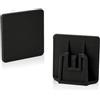 Annlpoy 2 Pezzi Clip Adesive per, Sistema di Fissaggio Removibile per Auto, Supporto in Plastica Nera, Dimensioni 3x3 cm, Design Robusto con Biadesivo Forte, Ideale per Parabrezza e Cruscotto