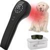 iKeener Dispositivo Terapia Veterinaria/Animale,Terapia Laser Freddo alleviare Dolore Articolare Muscolare Animale,Portatile Terapia Luce Rossa,per Cani,Gatti,Cavalli,Altri(12*650nm,2*808nm)(Nero)