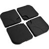 Easycomfort Set 4pz Base per Ombrellone da Giardino in Plastica 50 × 50 × 7.5cm