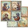 Carta Scrap A new Beginning 4 cards Stamperia