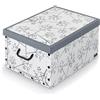 Domo Pak Scatola per Armadi con Maniglie in Cartone Bianco/grigio Domopack Living