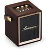 Lonzuer Generico Altoparlante-Bluetooth Portatile, Casse Stereo da 40 W, Cassa Bluetooth in legno stile vintage di Grande Capacità da 5000 mAh, Adatto per Esterni, Casa, feste,Spiaggia, Viaggi (Marrone)